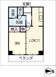 第2竹屋ビルマンション【4階】の間取り