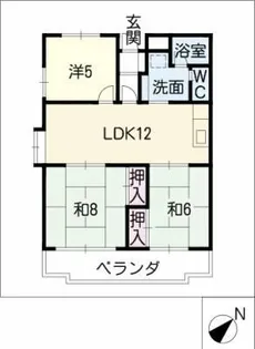 サンセール中園【4階】の間取り