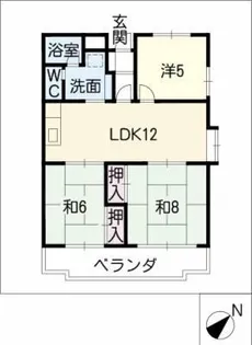 サンセール中園【3階】の間取り