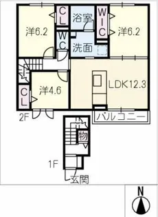 カーサ・カンナ【2階】の間取り