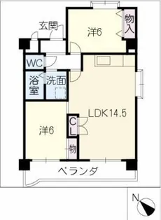 クレール東海【1階】の間取り