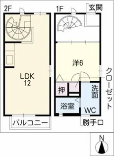 グランバリエ愛知【2階】の間取り