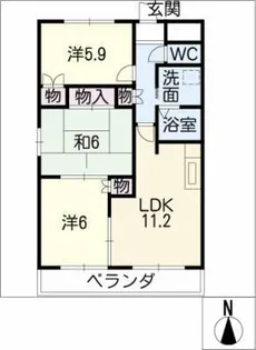 ソレーユ【4階】の間取り