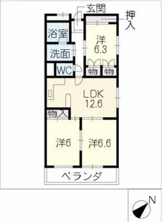 ニューウエスト児玉【4階】の間取り