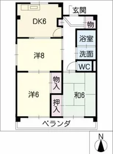 コープ宮後B棟1707号【1階】の間取り