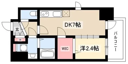 エステムコート名古屋新栄Ⅱアリーナ【10階】の間取り