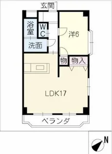 長谷川二番館【4階】の間取り