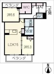レフィシア犬山【2階】の間取り