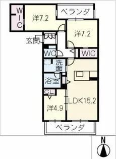 レフィシア犬山【2階】の間取り