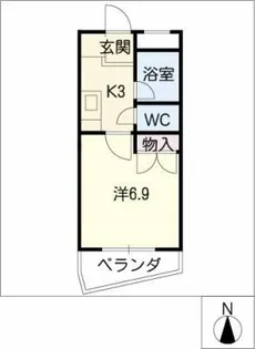 ベルコモンズ八幡山【1階】の間取り