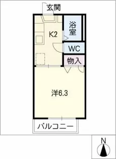 エントピア21 B棟【2階】の間取り
