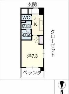 レーベスト平安【8階】の間取り