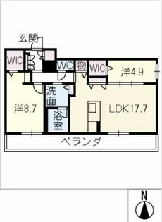 アルフラット大国【2階】の間取り