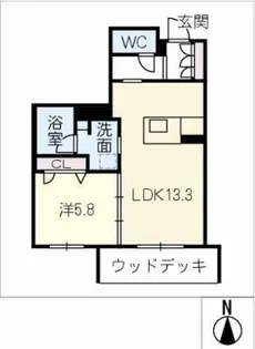 レフィシア犬山【1階】の間取り