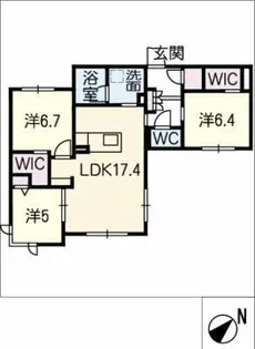 エグゼストグリジオ【1階】の間取り