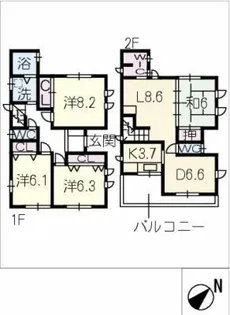 愛知県知多市巽が丘2丁目【一戸建】の間取り