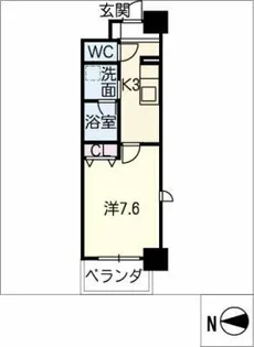 THE RESIDENCE IMAIKE【4階】の間取り