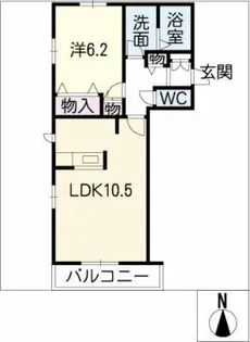 インサイド林島【1階】の間取り