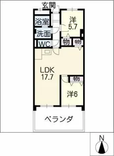 ゆたか台マンション【2階】の間取り