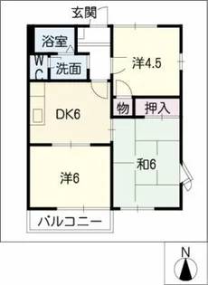 サン・マリーンA棟【2階】の間取り
