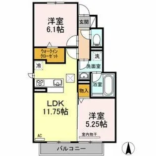 エンジェルコート B【1階】の間取り