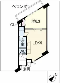 パレスHAKUHO【8階】の間取り