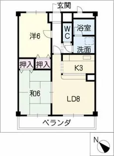 ビクトリーハイツ【4階】の間取り