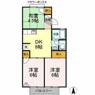 スカイハイツ小野【2階】の間取り