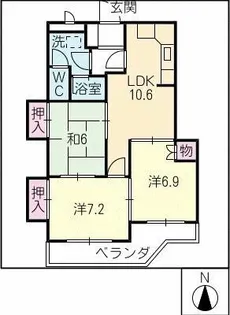 桜ハイツ【1階】の間取り