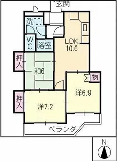 桜ハイツ【1階】の間取り