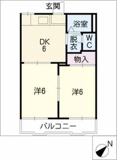 タウン上地【2階】の間取り