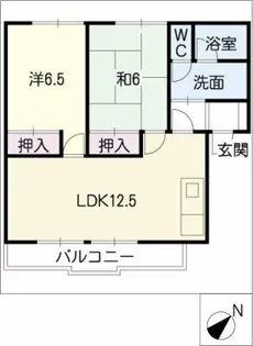 サニーヒルズ鳴丘B棟【2階】の間取り