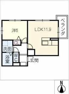 ユーハイツ三和 Ⅲ【3階】の間取り