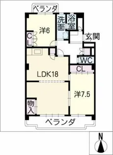 セリーヌ高針台【3階】の間取り