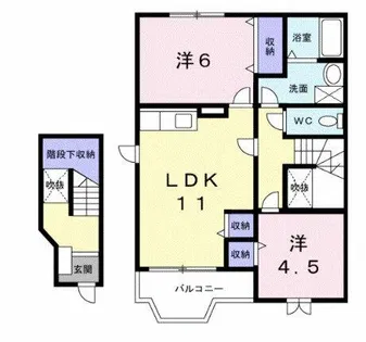 ミシュカーン【2階】の間取り