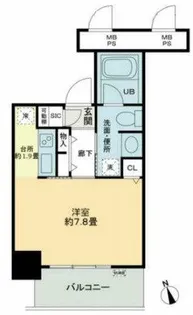 クロスレジデンス大阪新町【3階】の間取り