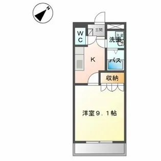 リバーサイド鳥居【1階】の間取り