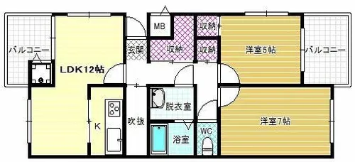 ポンテ・フィーコ【2階】の間取り