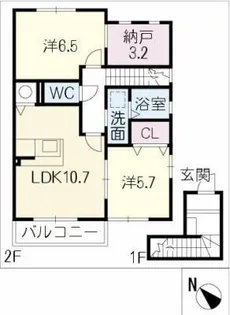 カサ アマリージャ【2階】の間取り