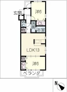 ドミールTF【3階】の間取り