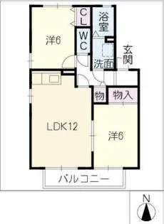 セジュールⅠ B棟【1階】の間取り