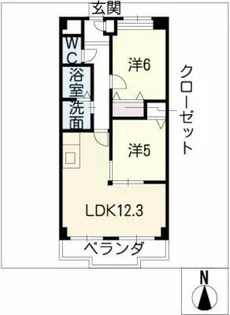 ヒラソル花の家【2階】の間取り
