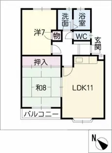 ハイツむらかみ【1階】の間取り