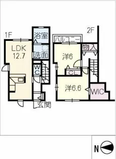 ソシエゴ元植田【2階】の間取り