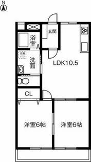 ハイツカトレア【2階】の間取り