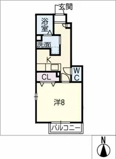 クレール 花園【1階】の間取り