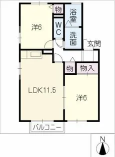 エスポワール【2階】の間取り