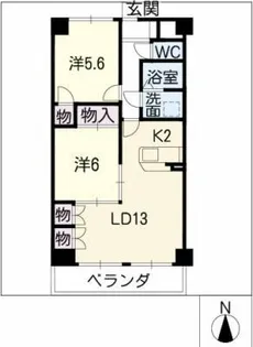 ルミエールカワナ【5階】の間取り