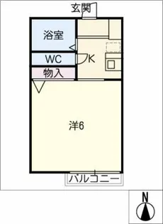 スターコーポ堤【1階】の間取り