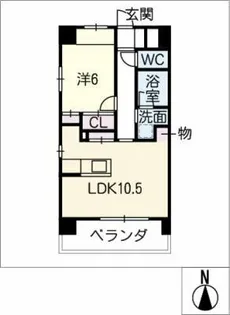 ヴィラ・シャンテ名駅【11階】の間取り
